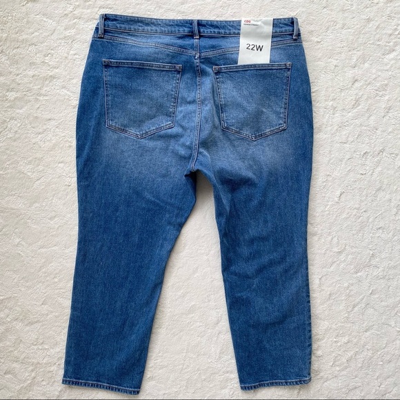 Warp & Weft CDG Paris high rise straight jeans Belle button fly plus size 22W - Picture 2 of 8